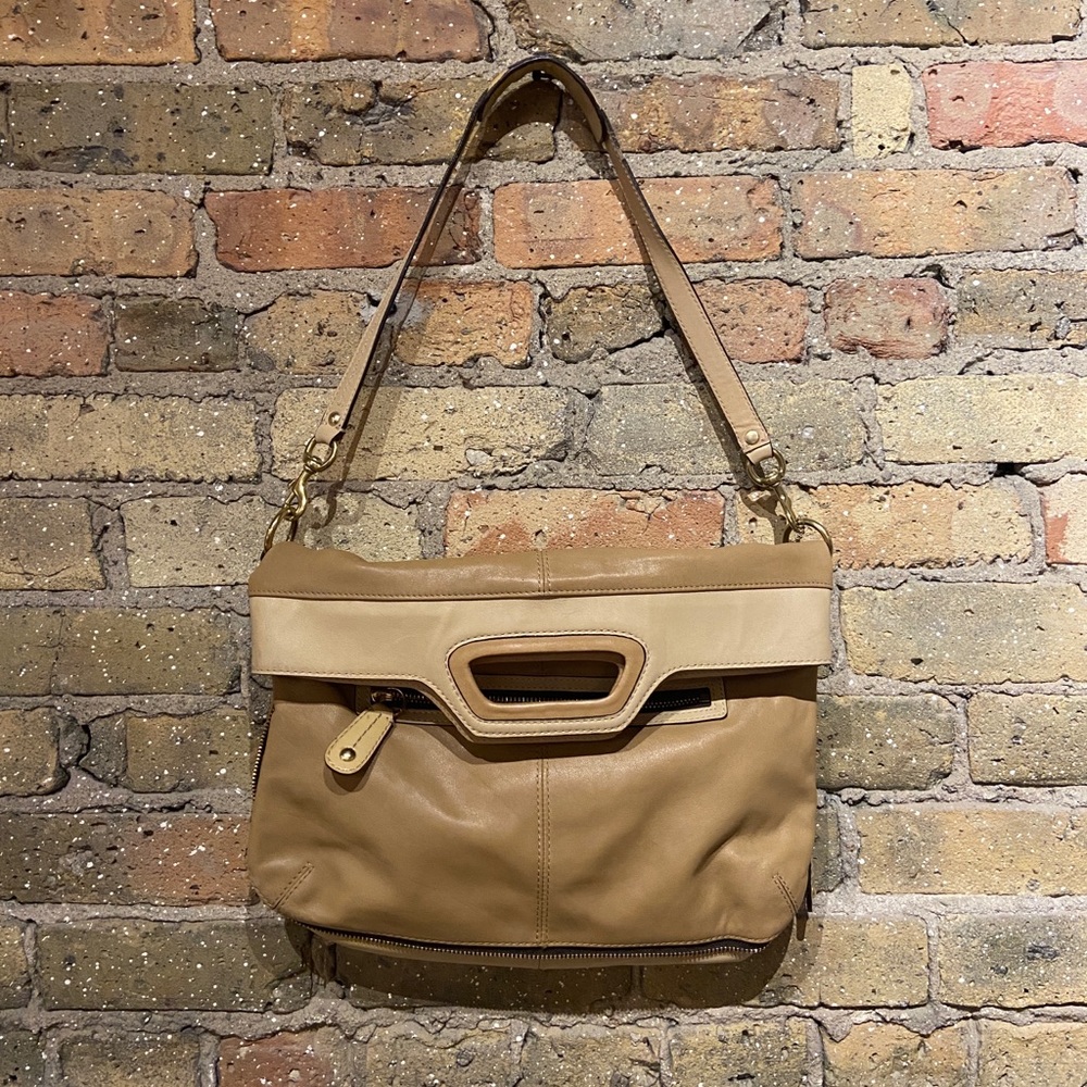 Coach Bonnie Leather Foldover Shoulder/Tote Bag